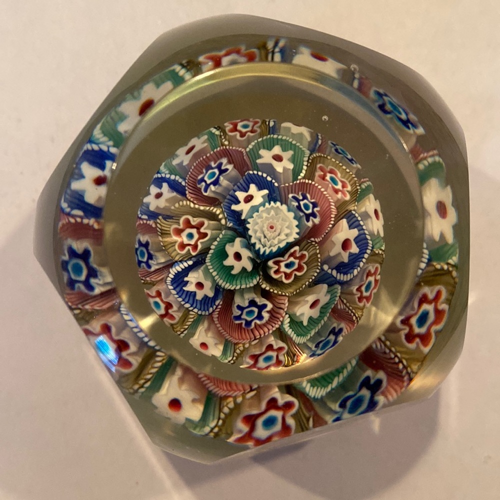 Murano (mushroom style) Millefiori Paperweight.